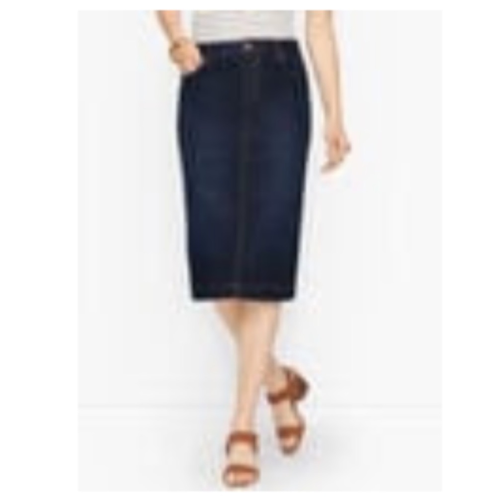 Talbots Dark Blue Pencil Skirt perfect condition new no tag